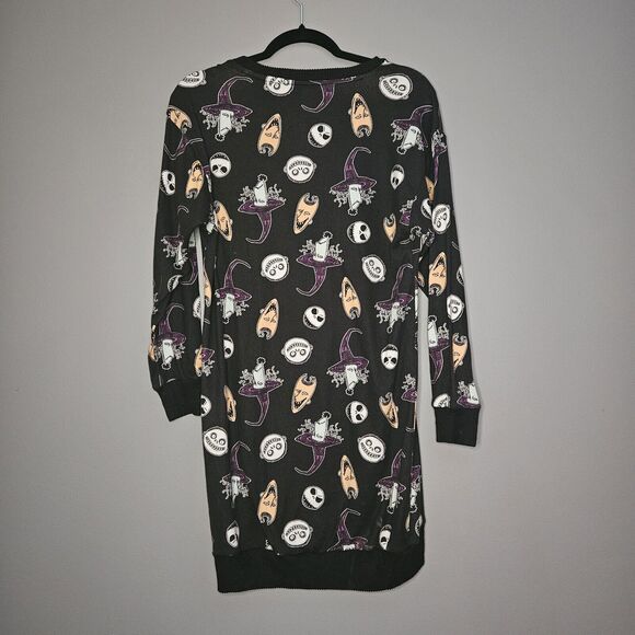 Disney Nightmare Before Christmas Women Long Sleeve Sleep Shirt Pajamas XS - Picture 2 of 6